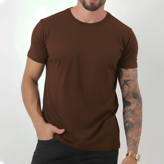 Camiseta Básica Adulto - Marrom