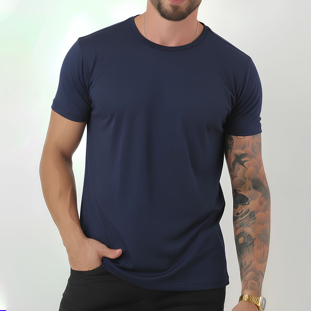 Camiseta Básica Adulto - Azul Marinho