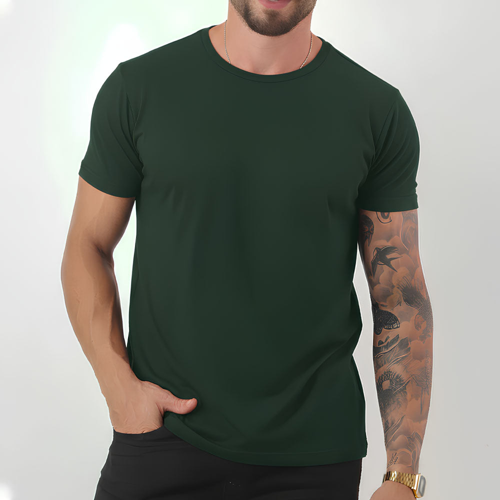 Camiseta Básica Adulto - Verde Musgo